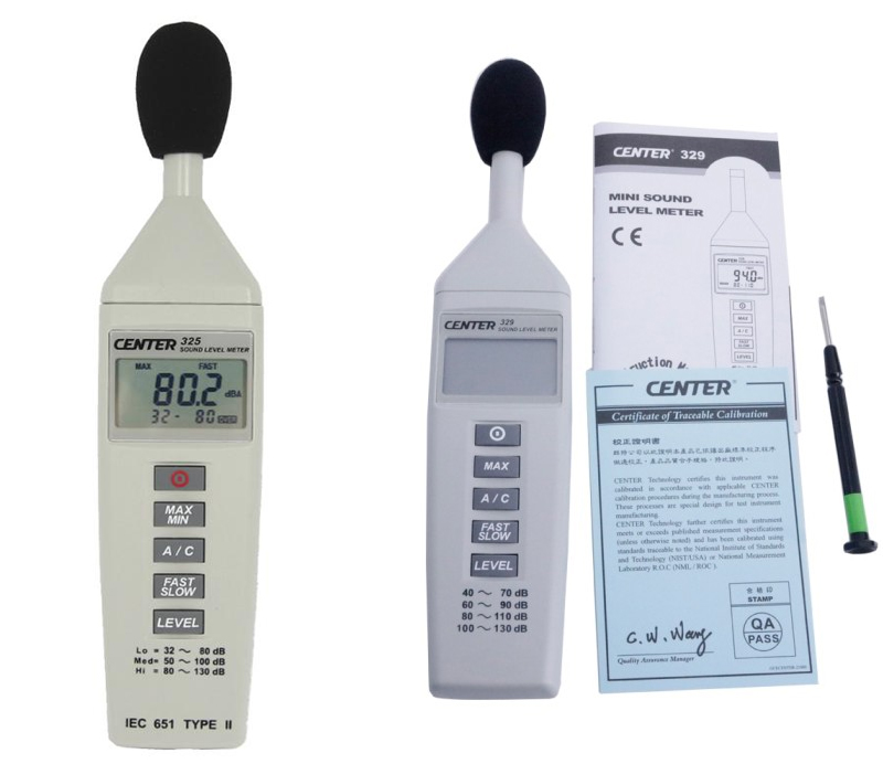 Center 325/329 Compact Sound Level Meter