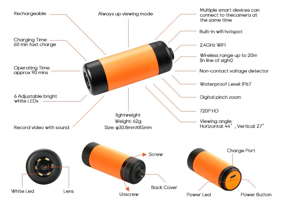 TVS-101 Telescopic WiFi Wireless Android & Iphone